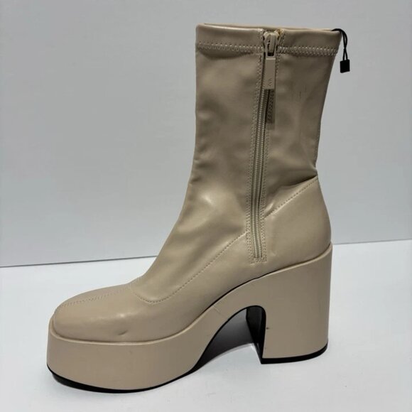 Zara Women’s Platform Heeled Platform Booties, Size US 9M, EUR 40 - Picture 2 of 6